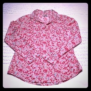 Floral Pattern Button Down Long Sleeve Shirt